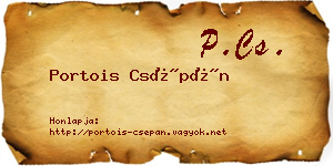 Portois Csépán névjegykártya